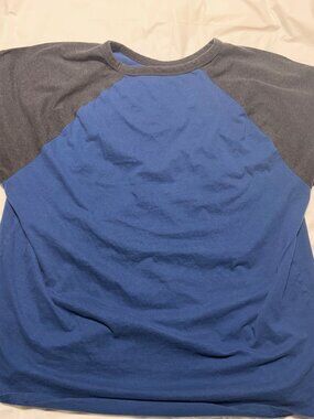 American Eagle T-Shirt, XXXL, Blue w/Black Sleeves